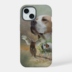 English pointer, bird hunting  iPhone 15 case