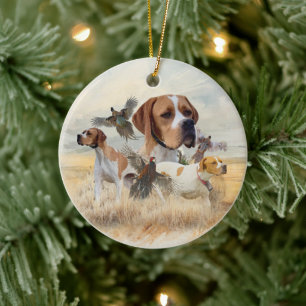 English Pointer Ceramic Ornament