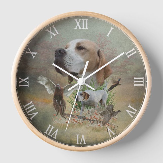English Pointer  Clock (Front)