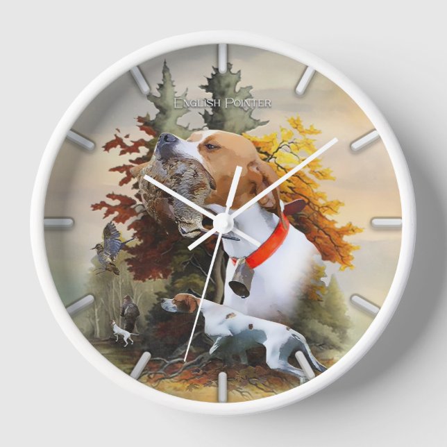 English Pointer  Clock (Front)