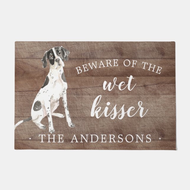 English Pointer Dog Personalized Door Mat (Front)