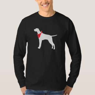 English Pointer Dog Wearing Red Bandana T-Shirt