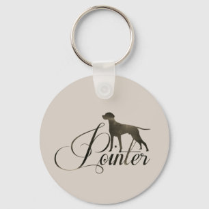 English Pointer Frosted Glass Coffee Mug Flask T-S Keychain