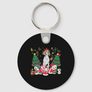 English Pointer Funny Christmas Dog For Men Women Keychain