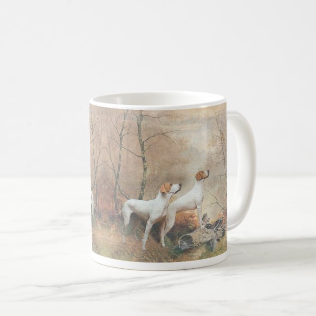English Pointer is hunting the Pheasants   Coffee Mug (Front Right)