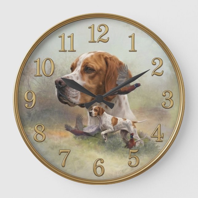English Pointer Large Clock (Front)