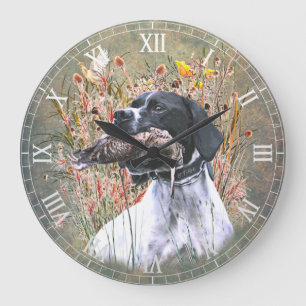 English Pointer  Large Clock