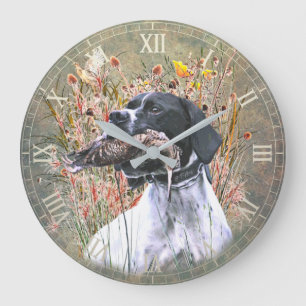 English pointer large clock