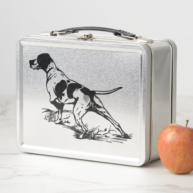 English Pointer Metal Lunch Box (In Situ)