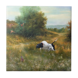 English Pointer On Point Tile