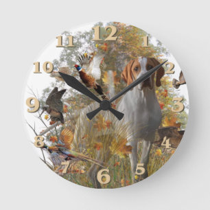 English Pointer Round Clock