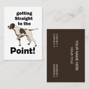 English Pointer Straight To The Point Dog Trainer Business Card