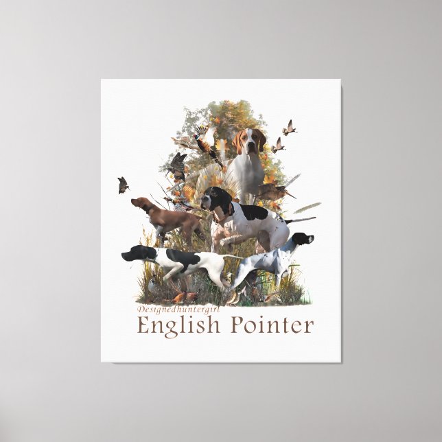 English Pointer Tapestry Canvas Print (Front)