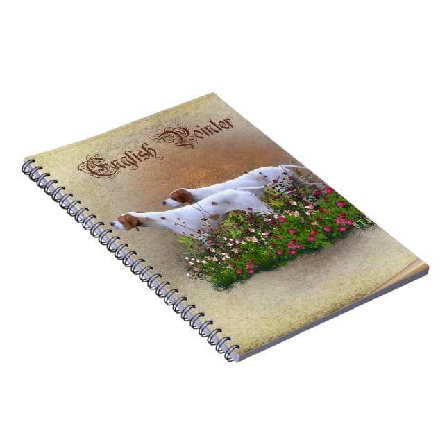English Pointer Tapestry Poster Triptych Acrylic P Notebook (Right Side)