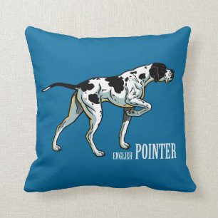 english pointer throw pillow