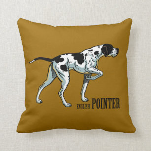 english pointer throw pillow