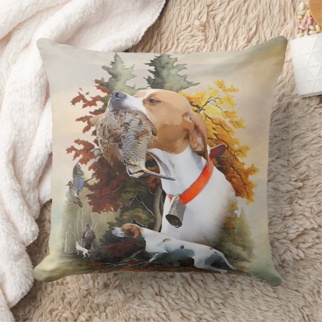 English Pointer  Throw Pillow (Blanket)