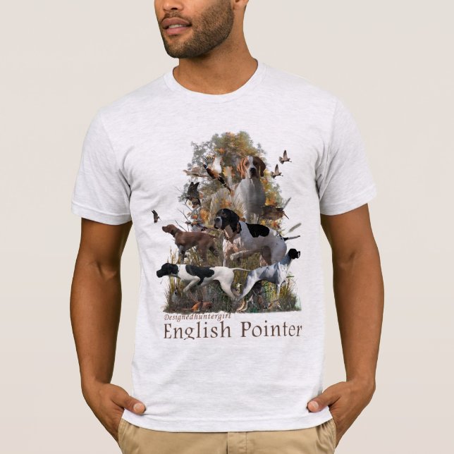 English Pointer Throw Pillow Gift Box T-Shirt (Front)