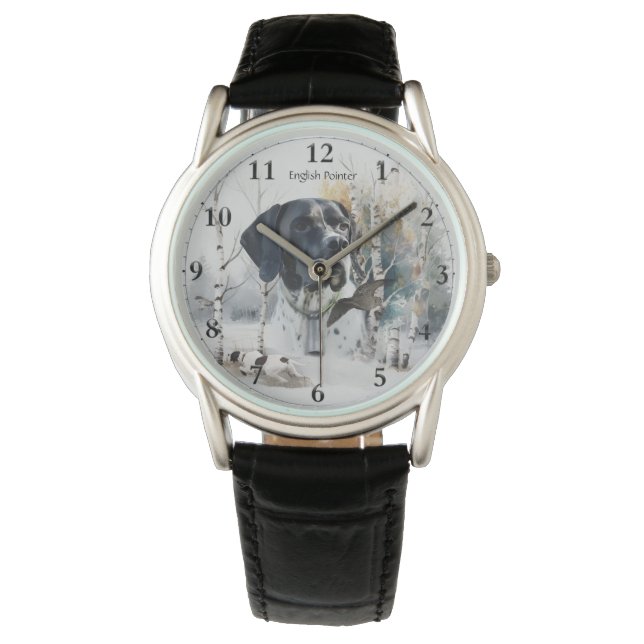 English Pointer , Woodcock Hunting Season , Art  Watch (Front)