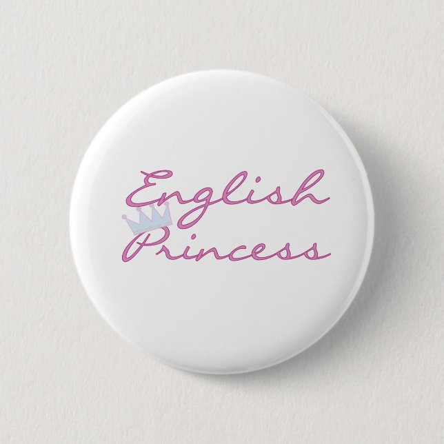 English Princess 2 Inch Round Button (Front)