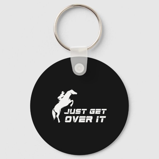English Riding Hunter Jumper Girl Horseback Riding Keychain (Front)
