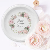 English Rose Garden Pink Floral Birthday