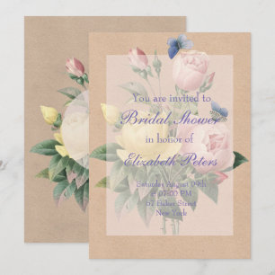 English Rose Garden Wedding Bridal Shower Invitation