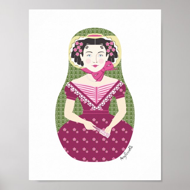English Rose Matryoshka Poster (Front)