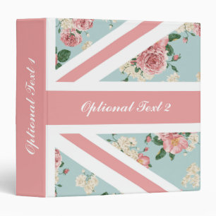 English Roses Union Jack Flag Binder
