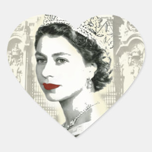 English royalty heart sticker