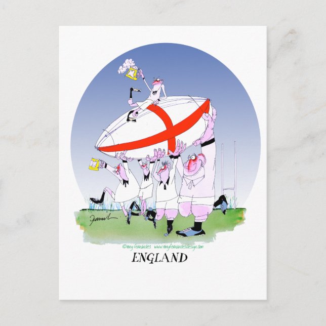 english rugby cheers, tony fernandes postcard (Front)