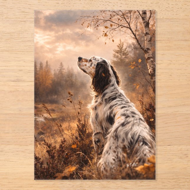 English Setter Acrylic Invitations (Front)