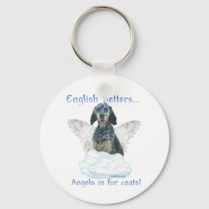 English Setter Angel Keychain