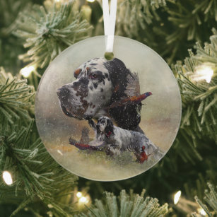 English setter christmas store ornament