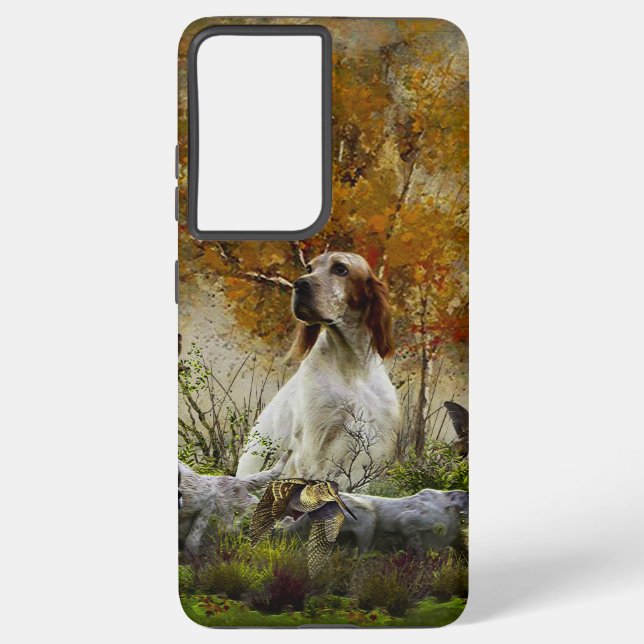 English setter, art  samsung galaxy s21 ultra case (Back)