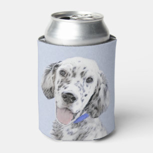 English Setter Blue Belton Painting Dog Art Can Cooler