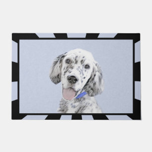 English Setter Blue Belton Painting Dog Art Doormat