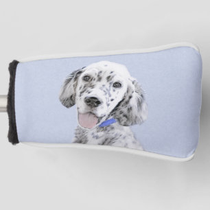 English Setter Blue Belton Painting Dog Art Golf Head Cover