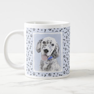 English Setter Blue Belton Painting Dog Art Large Coffee Mug