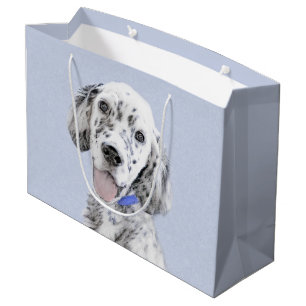 English Setter Blue Belton Painting Dog Art Large Gift Bag