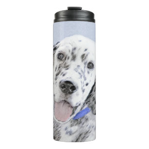 English Setter Blue Belton Painting Dog Art Thermal Tumbler