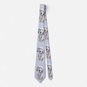 English Setter Blue Belton Painting Dog Art Tie