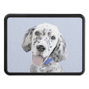English Setter Blue Belton Painting Dog Art Trailer Hitch Cover