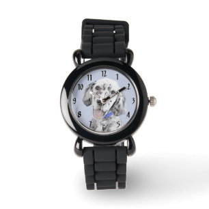 English Setter Blue Belton Painting Dog Art Watch