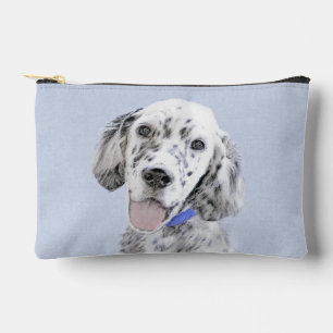 English Setter Blue Belton Painting Pet Dog Art Accessory Pouch
