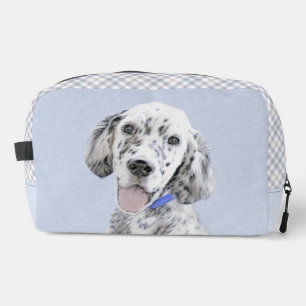 English Setter Blue Belton Painting Pet Dog Art Dopp Kit