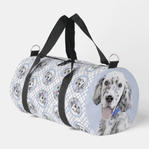 English Setter Blue Belton Painting Pet Dog Art Duffle Bag