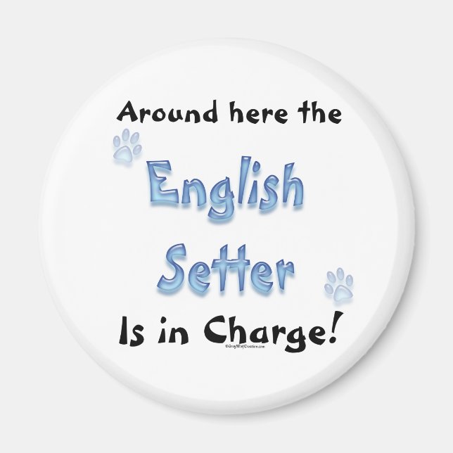 English Setter Charge - Magnet (Front)