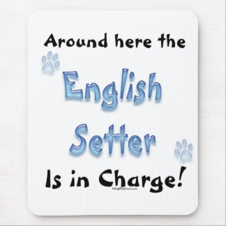 English Setter Charge Mouse Pad