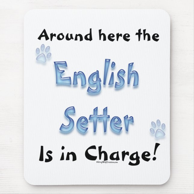 English Setter Charge Mouse Pad (Front)